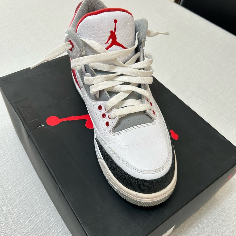 Jordan Air 3 Retro in White, Red, Silver, and Black